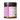 Jar of coconut oil with a pink label on a white background